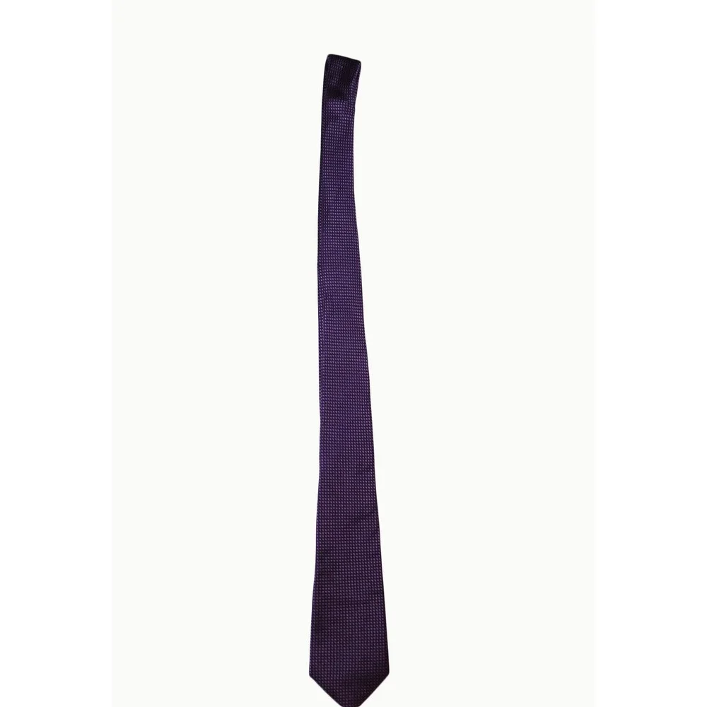 Class Club Gold Label Boys Purple Micro Check Formal Necktie 26 Inch